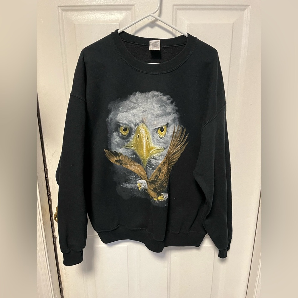 Black Eagle Graphic Crewneck Sweatshirt Lost Creek Outfitters size xl